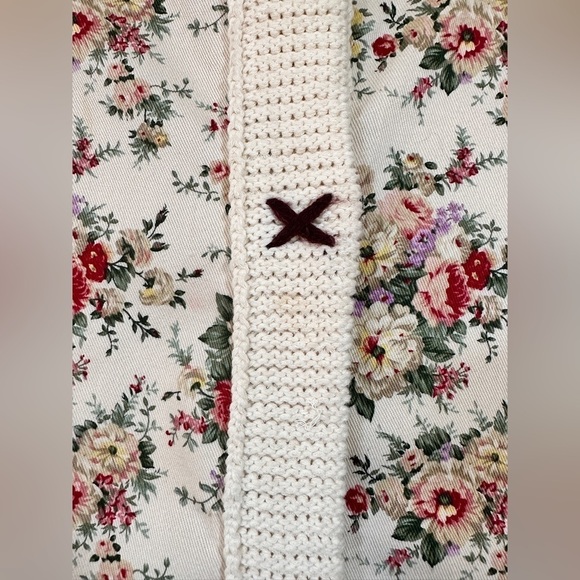 Anthropologie HWR Monogram Floral Front Knit Cardigan - Picture 10 of 13